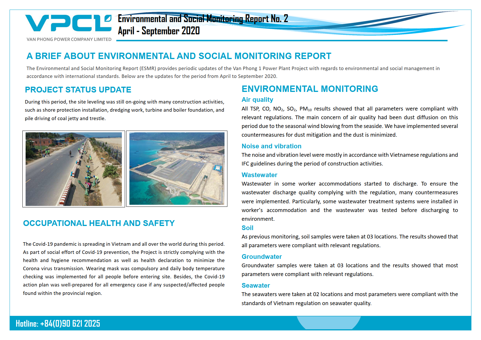 Environmental and Social Monitoring Report April 2020 – September 2020